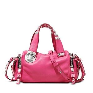 Marc Jacobs Pink Studded Pushlock Bag